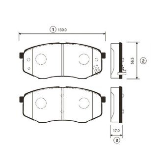 Колодки гальм Hyundai Tucson IX20, IX35 FWD 10 - передн. OLD CKKH-41 (вир-во CTR) GK0495