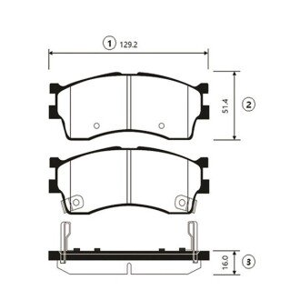 Колодки гальм KIA Carens, Clarus, Rio SF R 14" передн. OLD CKKK-9 (вир-во CTR) GK0515