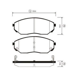 Колодки гальм KIA SORENTO передн. (вир-во CTR) GK0524