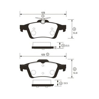 Колодки торм Ford Focus, Mazda 3,5, Opel Vectra C, Renault Laguna задн. OLD CKMZ-13 (пр-во CTR) GK0659