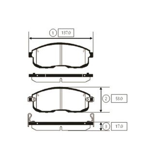 Колодки гальм NISSAN VERSA передн. (вир-во CTR) GK0731