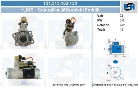 Стартер CV PSH 151513102130 (фото 1)