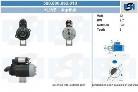 Стартер CV PSH 500006092010 (фото 1)