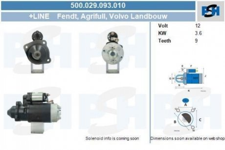 Стартер CV PSH 500029093010 (фото 1)