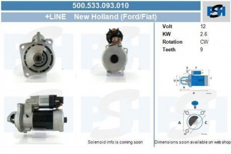 Стартер CV PSH 500533093010 (фото 1)