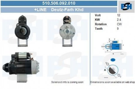 Стартер CV PSH 510506092010 (фото 1)