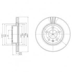 Тормозной диск (передний) Delphi BG2908 (фото 1)