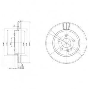 Тормозной диск (передний) Delphi BG3397 (фото 1)