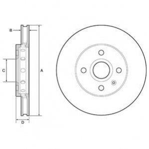 Тормозной диск Delphi BG4647C (фото 1)