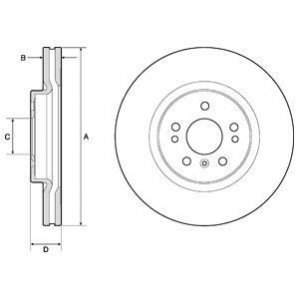 Тормозной диск (передний) Delphi BG9968 (фото 1)