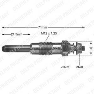 Свеча накаливания Delphi HDS221 (фото 1)