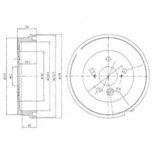 Барабан гальмівний Delphi BF495 (фото 1)