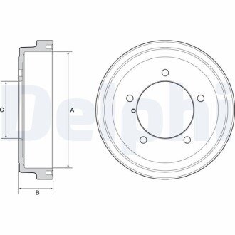 Гальмівний барабан Delphi BF531 (фото 1)
