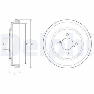 Гальмівний барабан Delphi BF643 (фото 1)