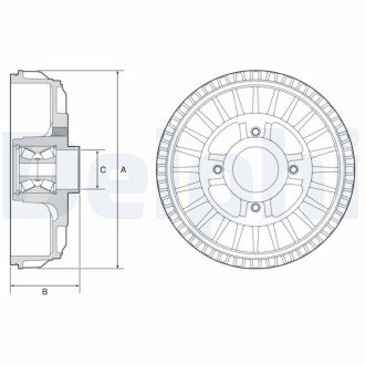 Гальмiвнi барабани з пiдшипником BFR622