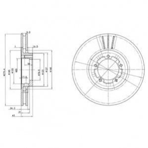 Гальмівні(тормозні) диски Delphi BG2663 (фото 1)