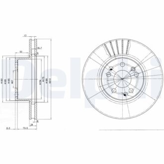 DELPHI DB Гальмівний диск передн. W140 BG2737