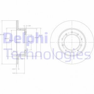 Тормозной диск (задний) Delphi BG2799 (фото 1)
