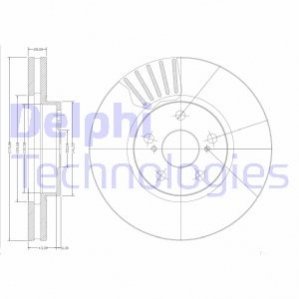 Тормозной диск (передний) Delphi BG3189 (фото 1)