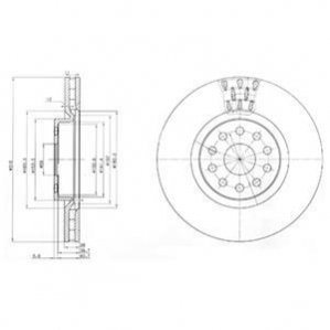 Гальмівні(тормозні) диски Delphi BG3497 (фото 1)