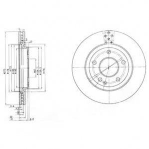 Гальмівні(тормозні) диски Delphi BG3709 (фото 1)