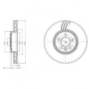 Гальмівні(тормозні) диски Delphi BG3784 (фото 1)