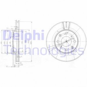 Тормозной диск (передний) Delphi BG3794 (фото 1)