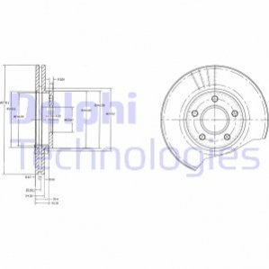 Тормозной диск (передний) Delphi BG3826 (фото 1)
