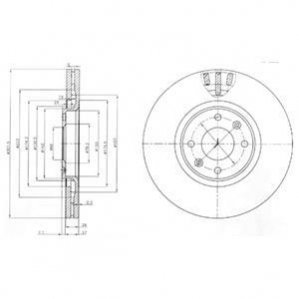 Тормозной диск (передний) Delphi BG4002 (фото 1)