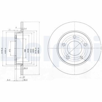 Тормозной диск Delphi BG4025 (фото 1)