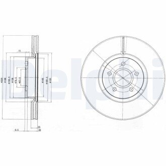 Гальмівні(тормозні) диски Delphi BG4056 (фото 1)