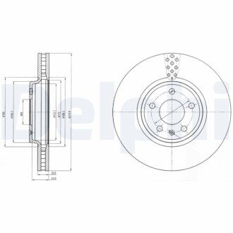 Гальмівні(тормозні) диски Delphi BG4080 (фото 1)