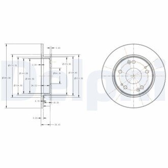 Гальмівні(тормозні) диски Delphi BG4118 (фото 1)