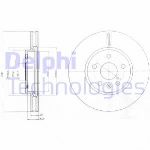 Тормозной диск (передний) Delphi BG4189C (фото 1)