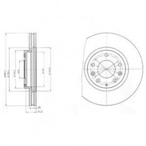 Гальмівні(тормозні) диски Delphi BG4256 (фото 1)