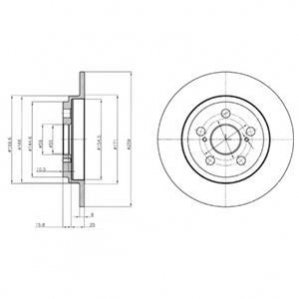 Гальмівні(тормозні) диски Delphi BG4272 (фото 1)