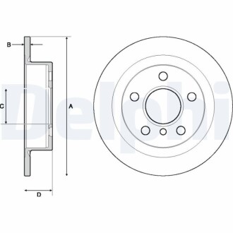 DELPHI MINI Гальмівний диск MINI (F55) Cooper S 13- BG4706C