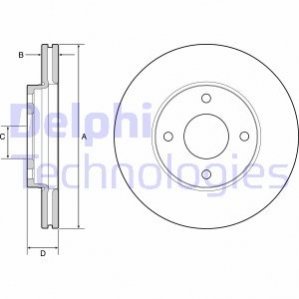 Тормозной диск Delphi BG4953C (фото 1)
