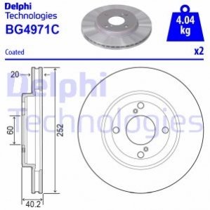 Тормозной диск Delphi BG4971C (фото 1)