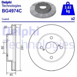 Тормозной диск Delphi BG4974C (фото 1)