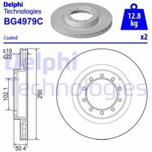 Тормозной диск Delphi BG4979C (фото 1)
