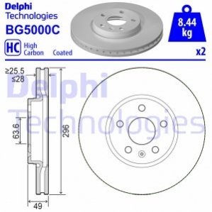 Гальмівний диск Delphi BG5000C (фото 1)