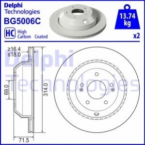 Тормозной диск Delphi BG5006C (фото 1)