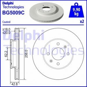 Гальмівний диск Delphi BG5009C (фото 1)
