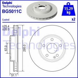 Тормозной диск Delphi BG5011C (фото 1)