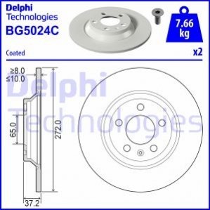 Гальмівний диск Delphi BG5024C (фото 1)