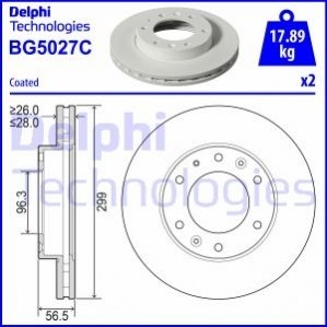 Тормозной диск Delphi BG5027C (фото 1)