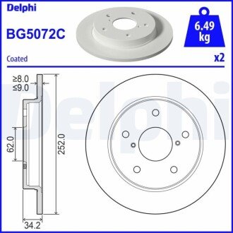 Тормозной диск BG5072C