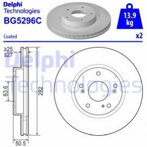 Тормозной диск Delphi BG5296C (фото 1)