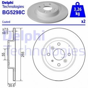 Гальмівний диск Delphi BG5298C (фото 1)